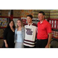 Peterborough Petes Signee Cole Fraser and Family