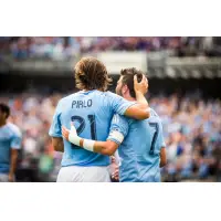 Andrea Pirlo and David Villa of New York City FC
