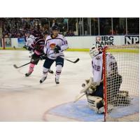 Action in Front of Topeka RoadRunners Goal