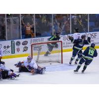 Bloomington Thunder Celebrate a Goal vs. the Youngstown Phantoms