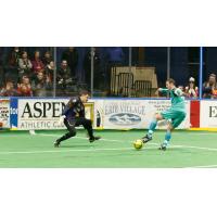 Syracuse Silver Knights Goalie Andrew Coughlin comes out to Stop the St. Louis Ambush