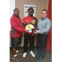 Mesquite Marshals Head Coach Larry Hendrix, DB Zac Whitfield and Owner Doug Bland