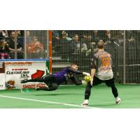 Syracuse Silver Knights Goaltender Andrew Coughlin Makes a Save vs. the Harrisburg Heat
