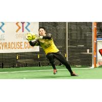 Syracuse Silver Knights Goalkeeper Bryan O'Quinn Lunges for the Ball