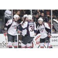 Windsor Spitfires Celebrate a Goal