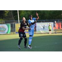 Zach Prince of the Charleston Battery (Left) Waits for the Ball vs. the Wilmington Hammerheads