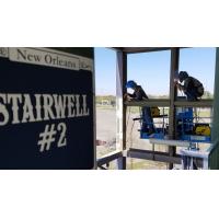 Shrine on Airline stairwell work