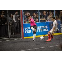 Milwaukee Wave Goalkeeper Josh Lemos distributes the ball