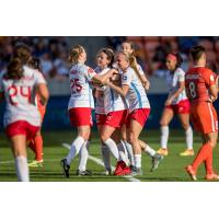 Chicago Red Stars celebrate a goal