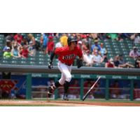 Shortstop Kevin Newman breaks out of the box for the Indianapolis Indians