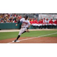 Shortstop Kevin Newman of the Indianapolis Indians runs the bases