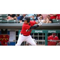 Indianapolis Indians second baseman Kevin Kramer awaits a pitch