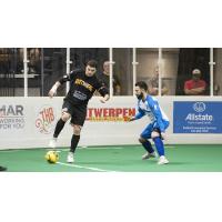 Vini Dantas of the Baltimore Blast with possession vs. Utica City FC