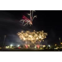 Fireworks over The Baseball Grounds of Jacksonville, home of the Jacksonville Jumbo Shrimp