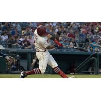 Christian Lopes at bat for the Frisco RoughRiders