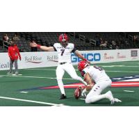 Washington Valor kicker Pat Clarke and holder Jared Dangerfield