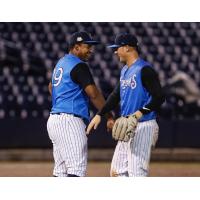 Alexander Palma and Pablo Olivares of the Tampa Tarpons