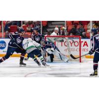 Tri-City Americans goaltender Talyn Boyko vs. the Seattle Thunderbirds