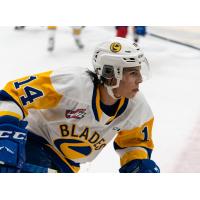 Forward Carter Streek with the Saskatoon Blades