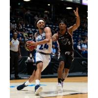 Guelph Nighthawks guard Michael Bryson drives to the hoop