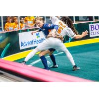 Philip Lund of the Tacoma Stars battles Florida Tropics' Drew Ruggles for the ball in the corner