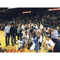 Cliff Clinkscales celebrates with the Halifax Hurricanes