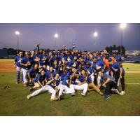 St. Lucie Mets celebrate the Florida State League East Division first half title.