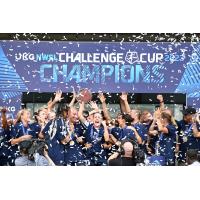 North Carolina Courage celebrate their Challenge Cup victory