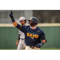 Outfielder Kevin Santiago with the Texas Wesleyan Rams