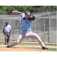 Trevor Charpie pitching for the St. Cloud Rox