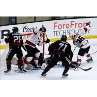 Wheeling Nailers battle the Indy Fuel