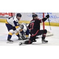 Adirondack Thunder forward Travis Broughman reacts after his goal against the Norfolk Admirals