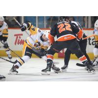 Lehigh Valley Phantoms face off with the Wilkes-Barre/Scranton Penguins