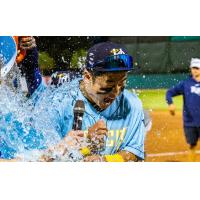 Charleston RiverDogs give Woo Shin a Gatorade bath