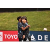 Tacoma Defiance's Travian Sousa and Yu Tsukanome on game night