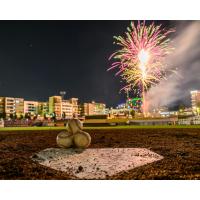Fireworks over Regions Field, home of the Birmingham Barons