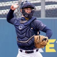 Catcher Robert Chesney with Pace University
