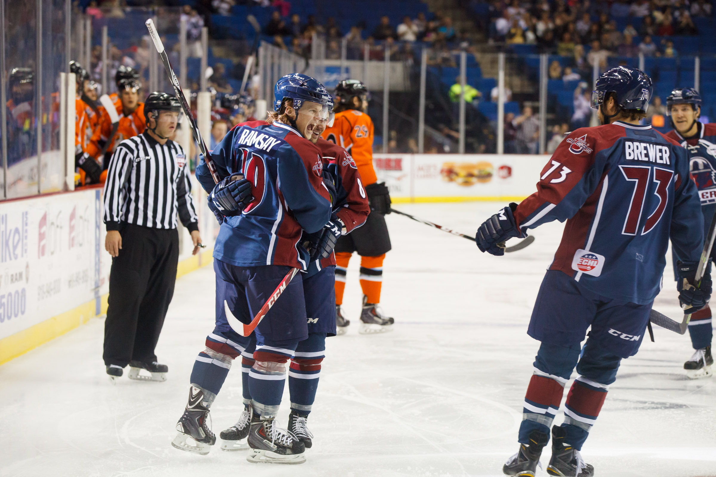 Tulsa Oilers Celebrate vs. Missouri Mavericks April 4, 2015 Photo on