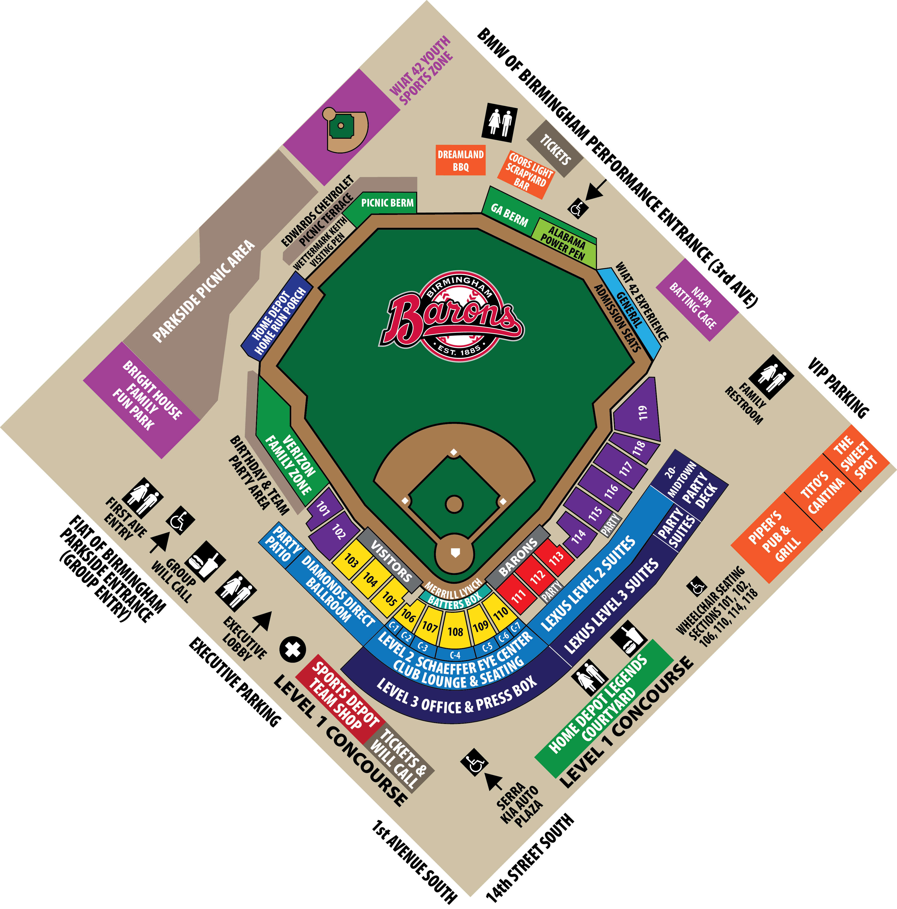 Regions Park Seating Chart