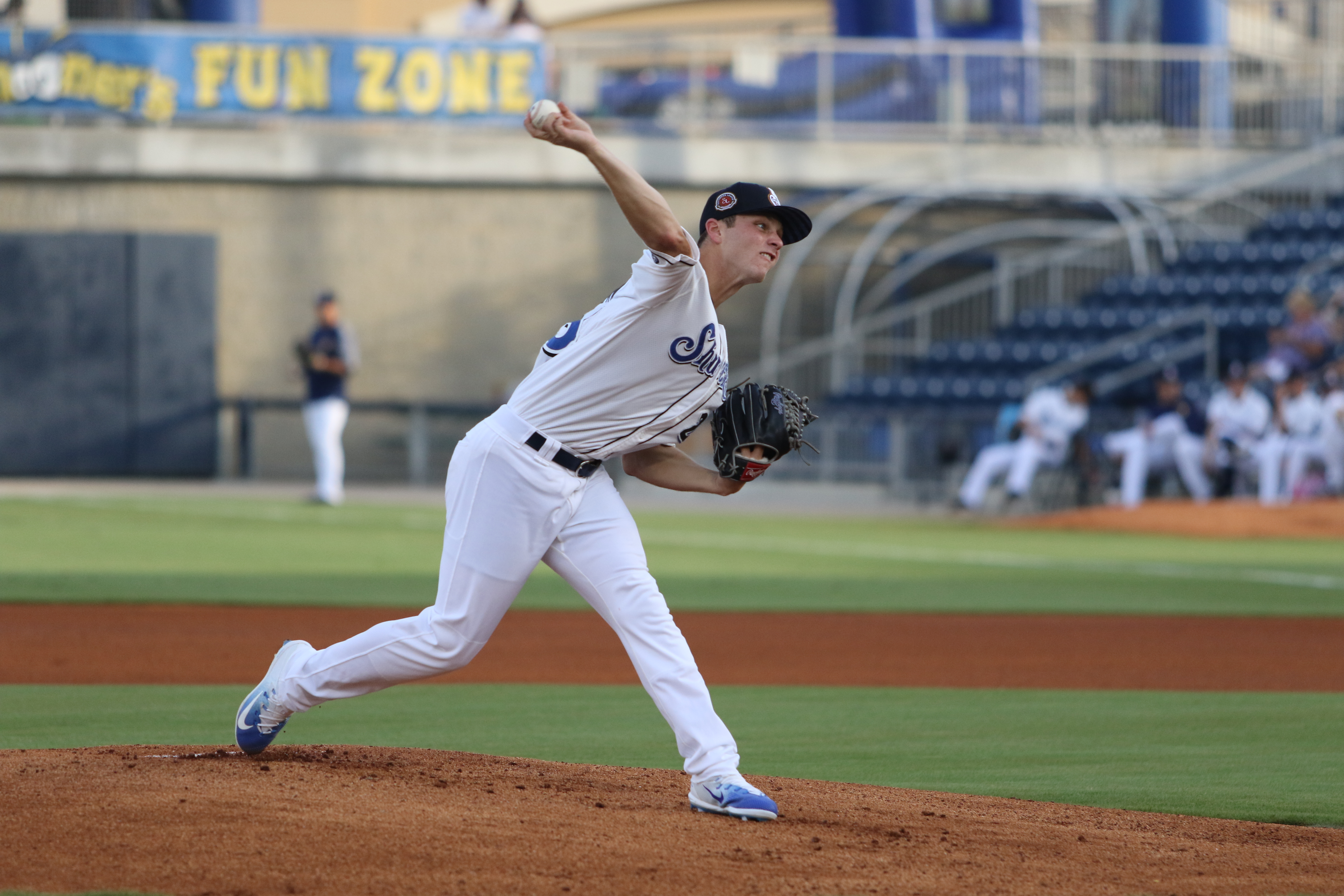 Biloxi Shuckers pitcher Zack Brown - August 29, 2018 Photo on OurSports ...