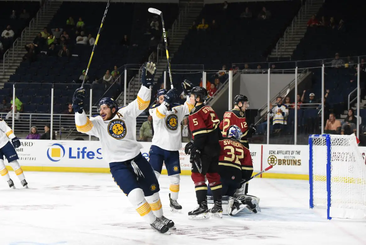 Alberga's Hat Trick Propels Admirals to 53 Win at Atlanta OurSports