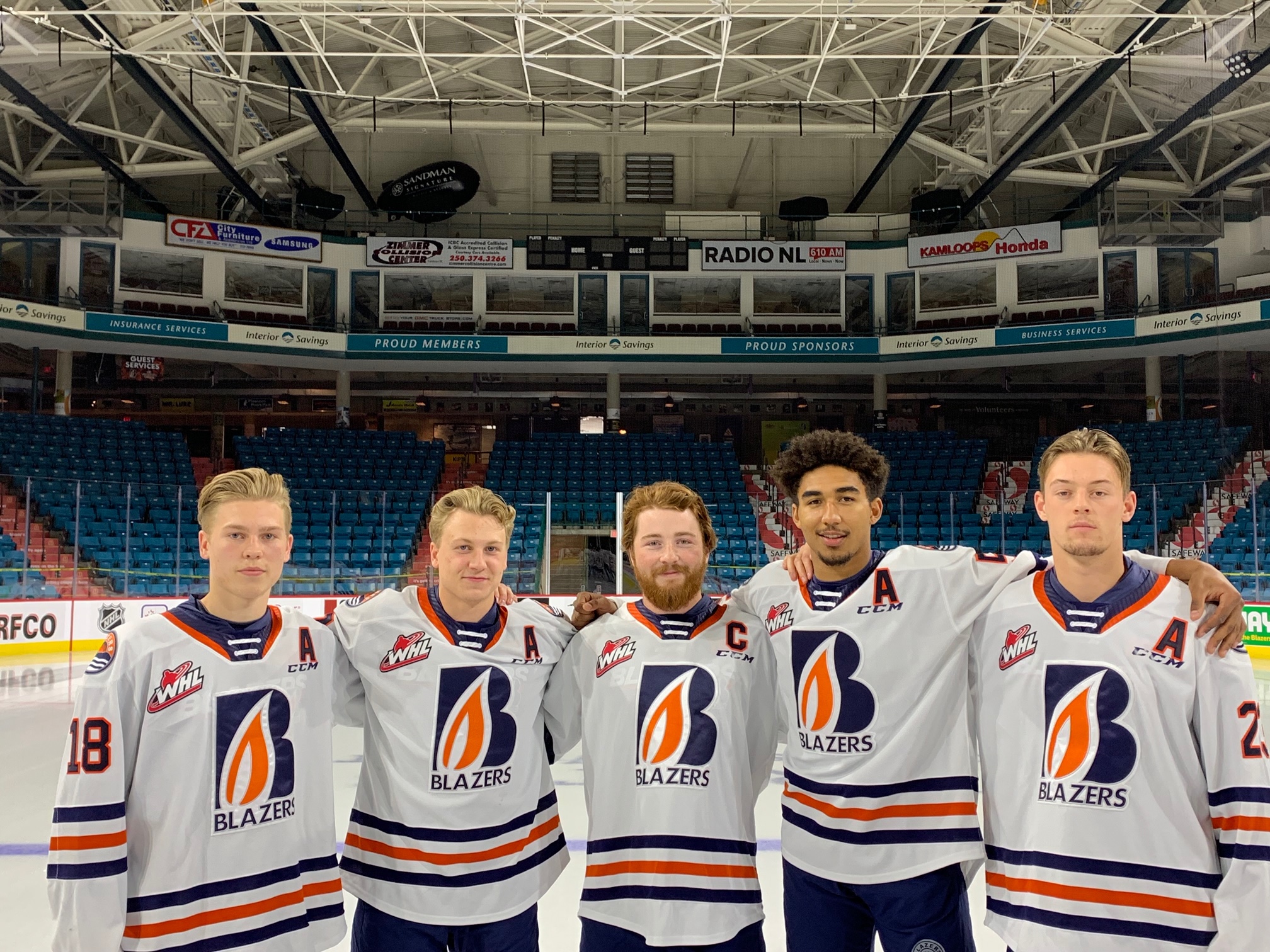 Kamloops Blazers leadership group September 25, 2019 Photo on
