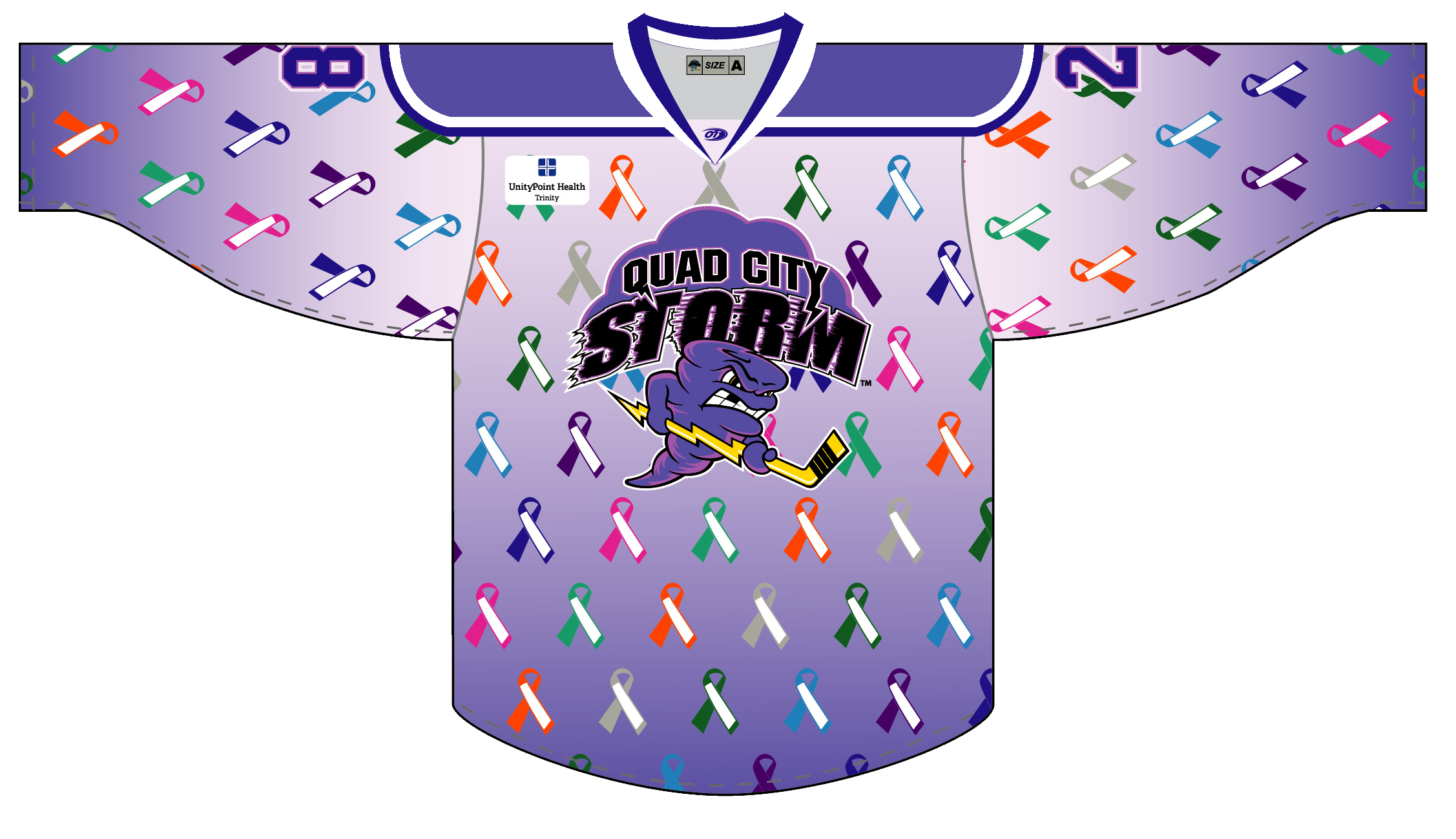Quad City Storm Cancer jersey - October 