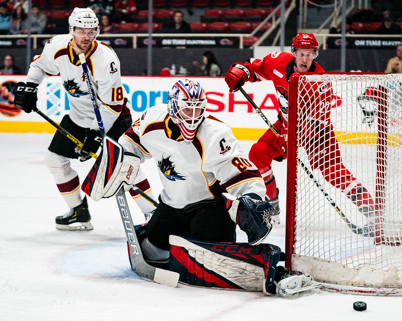 Cleveland Monsters Goaltender Matiss Kivlenieks March 11 2020 Photo On Oursports Central