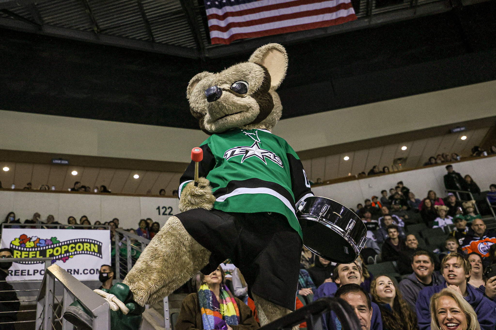 Cedar Park Texas Stars mascot Ringo has one goal