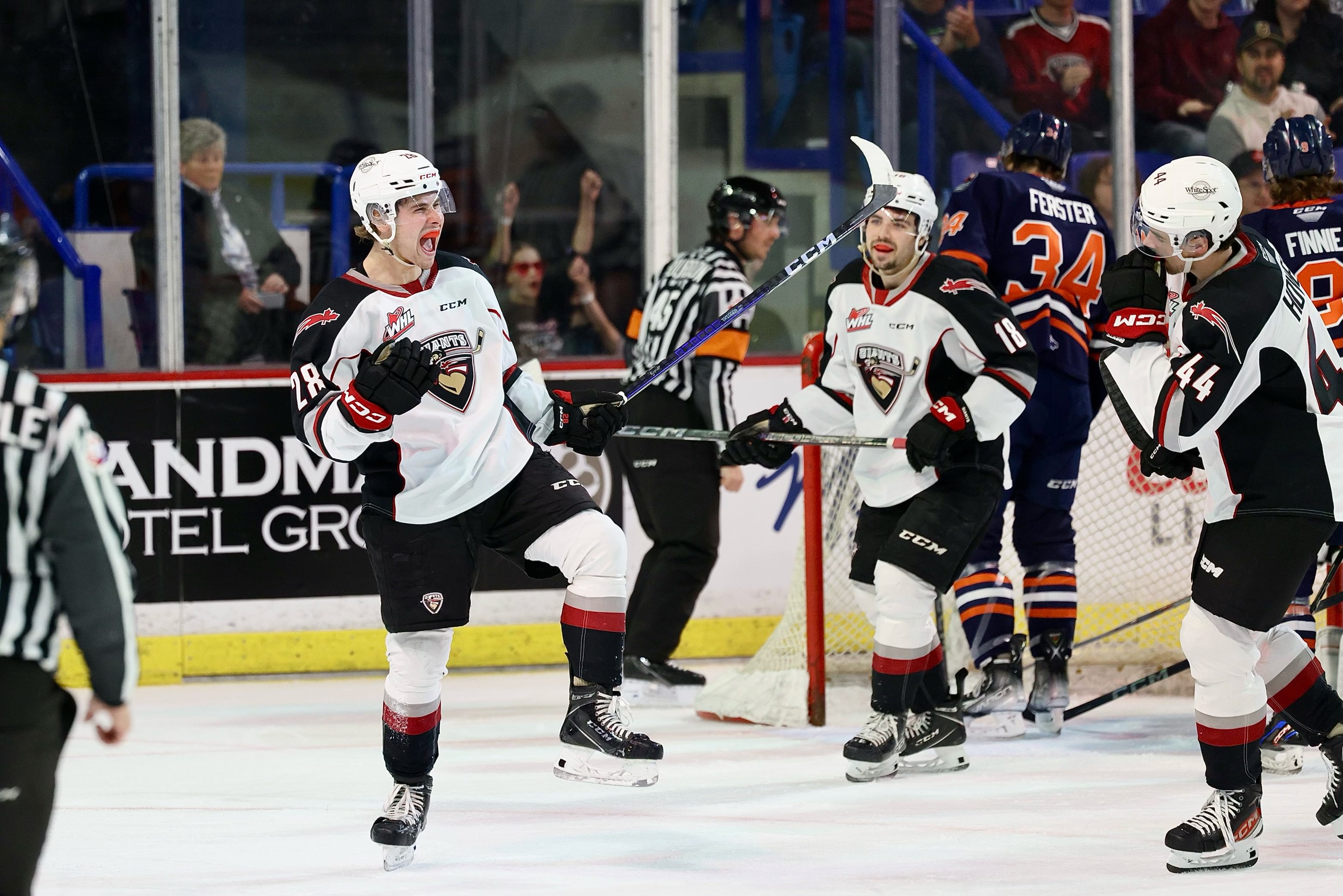 The Giants are up against the Calgary Hitmen this afternoon at the