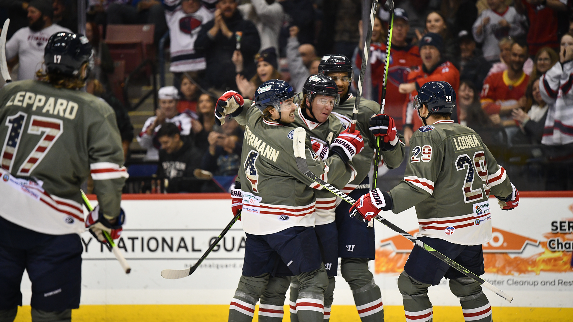 South Carolina Stingrays celebrate win January 13, 2024 Photo on