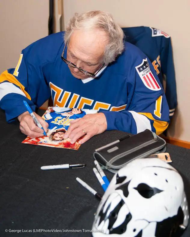 Slap Shot Signing at the Tomahawks Game