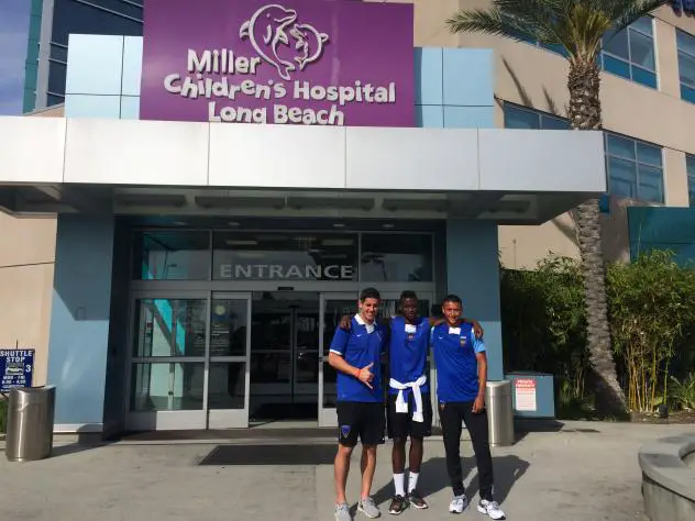 Blues Visit Miller Children's and Women's Hospital Long Beach