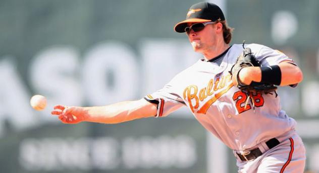 Blake Davis with the Baltimore Orioles